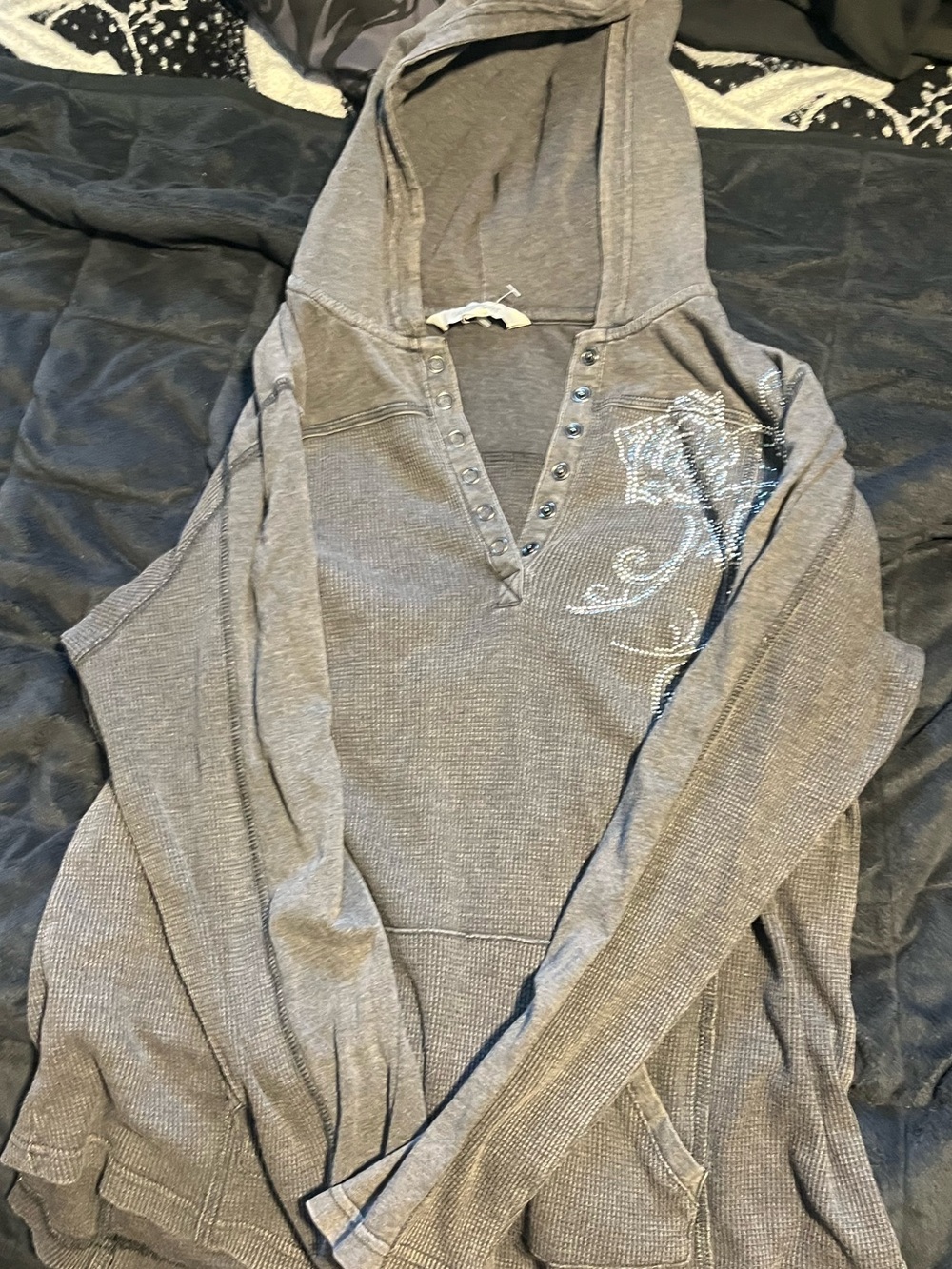 Size large American eagle y2k waffle knit hoodie